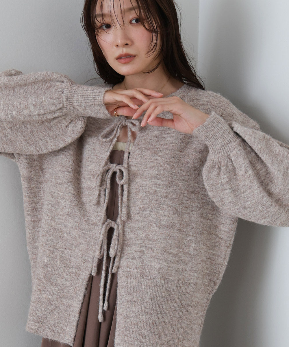 前後2WAYニットトップス+タックキャミワンピース