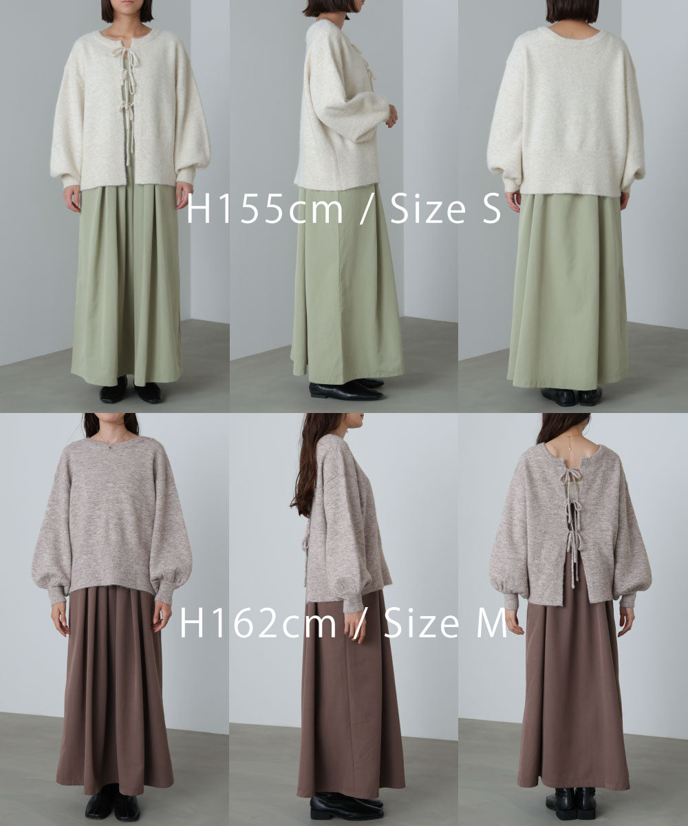 前後2WAYニットトップス+タックキャミワンピース