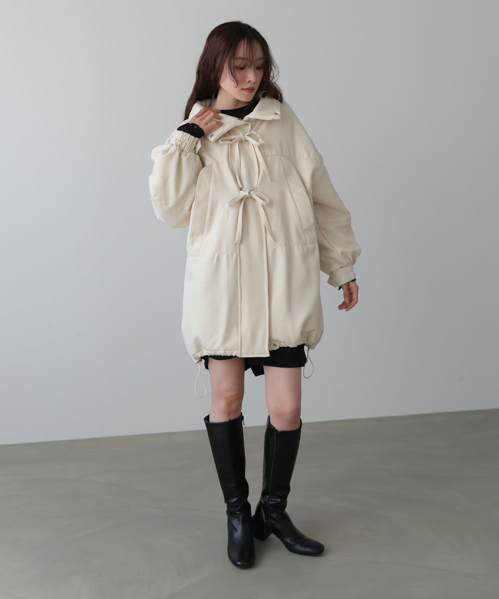 中綿フロントリボンモンスターコート
