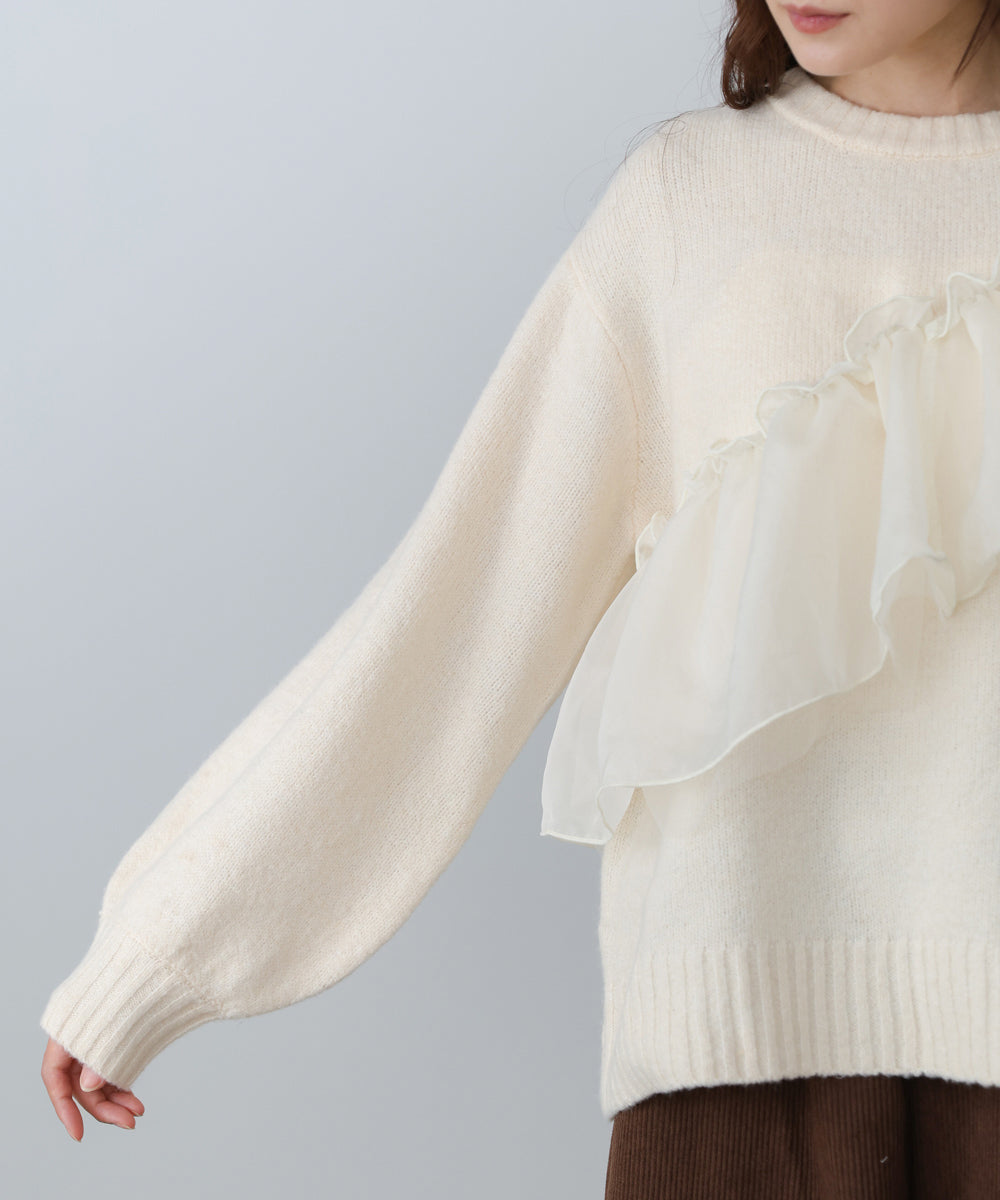 エニーウェイフリルニットトップス