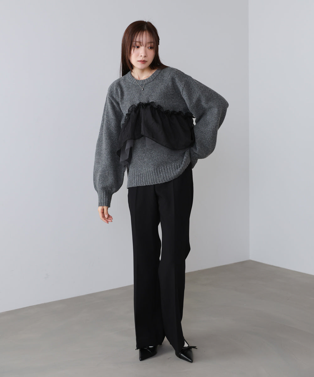 エニーウェイフリルニットトップス