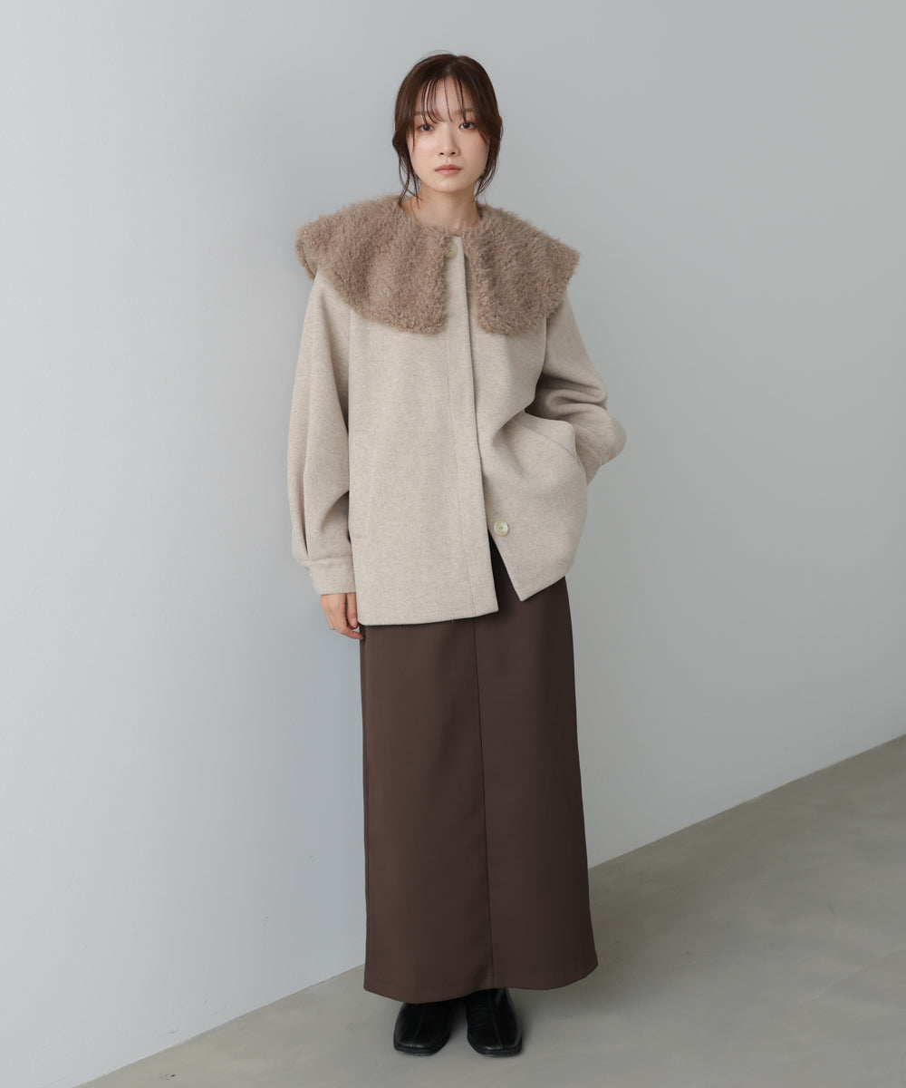 2WAYビッグカラーハーフコート