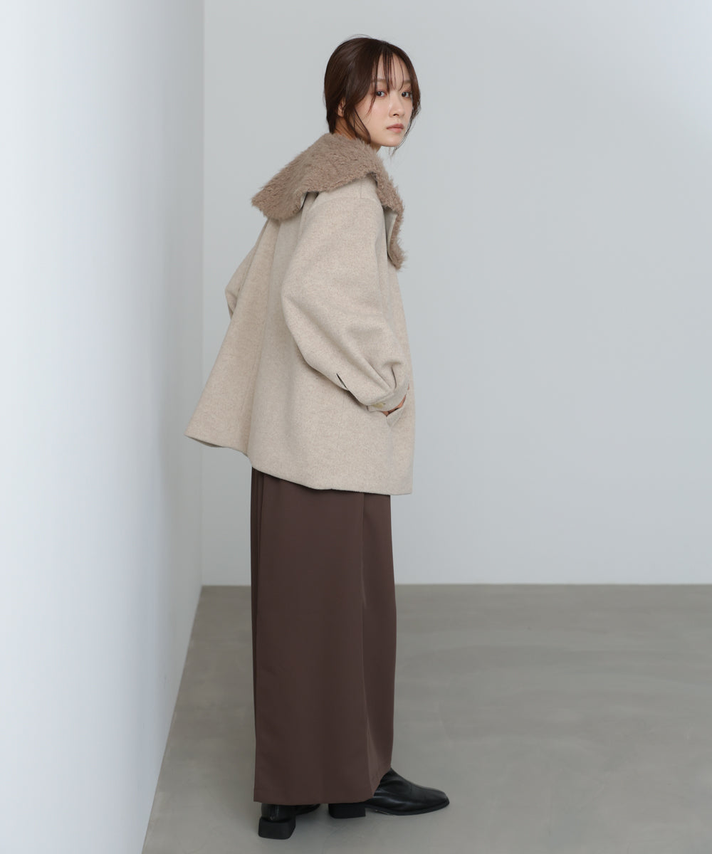 2WAYビッグカラーハーフコート