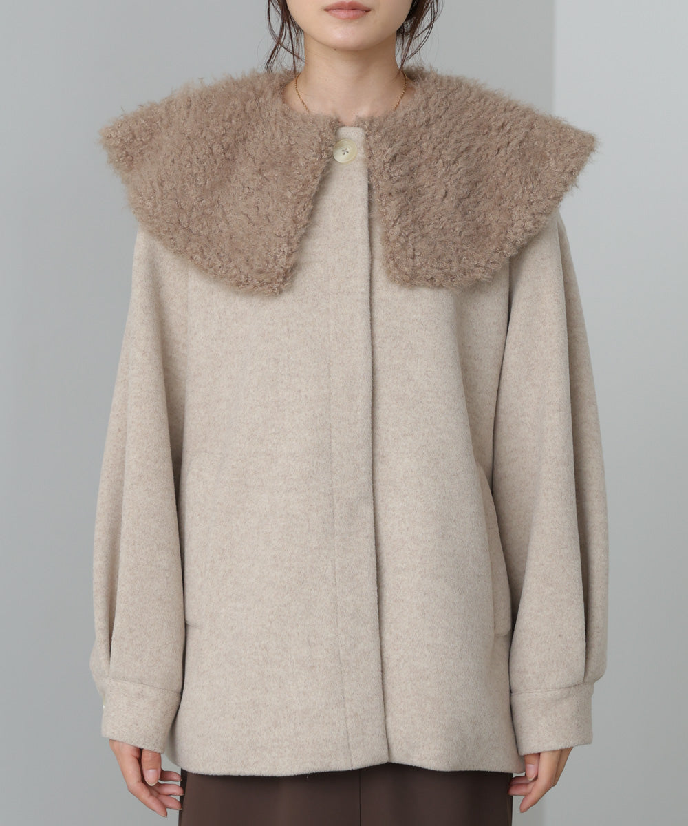 2WAYビッグカラーハーフコート