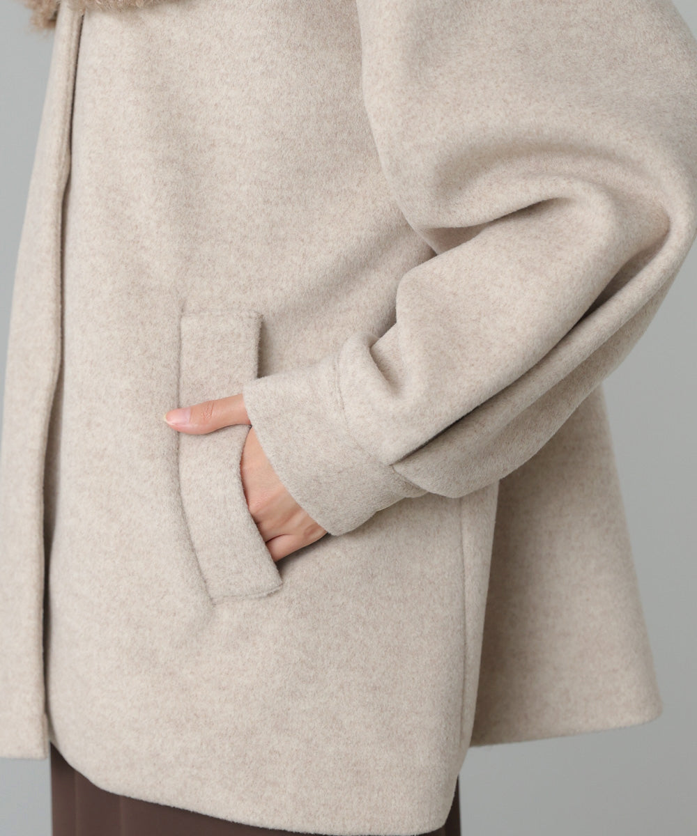 2WAYビッグカラーハーフコート