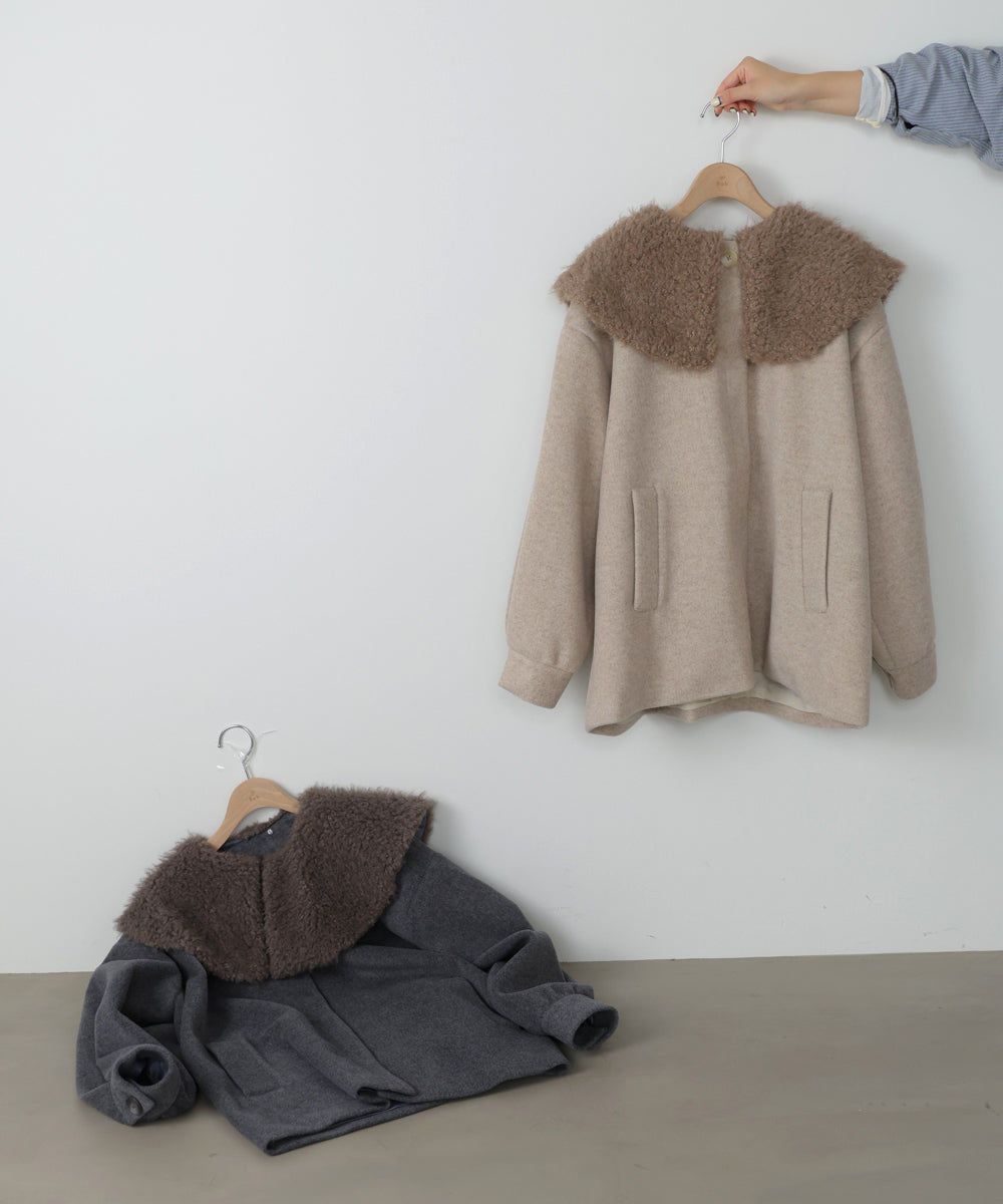 2WAYビッグカラーハーフコート