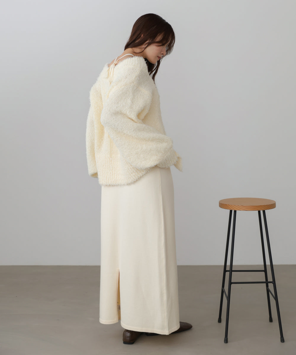 【S・Mサイズ展開】前後2WAYニットカーディガン+ニットキャミワンピース