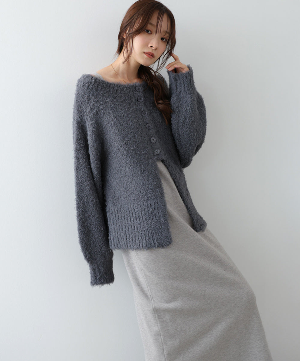【S・Mサイズ展開】前後2WAYニットカーディガン+ニットキャミワンピース