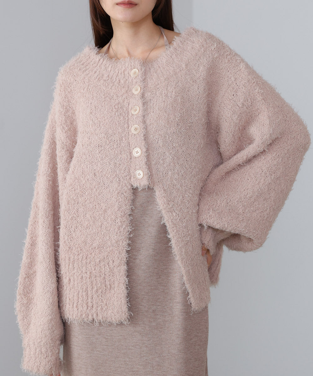 【S・Mサイズ展開】前後2WAYニットカーディガン+ニットキャミワンピース