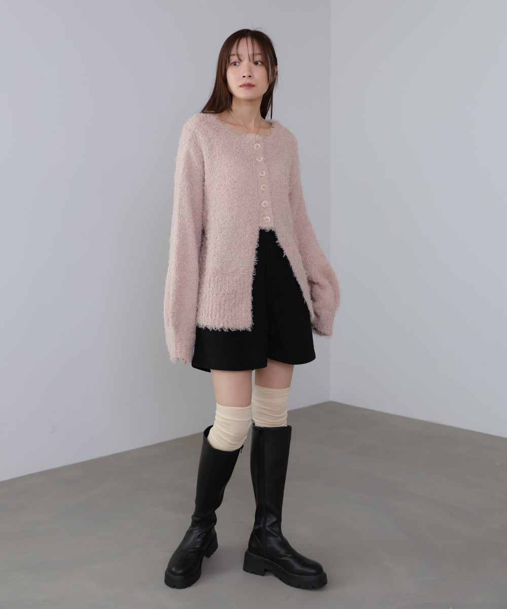 【S・Mサイズ展開】前後2WAYニットカーディガン+ニットキャミワンピース