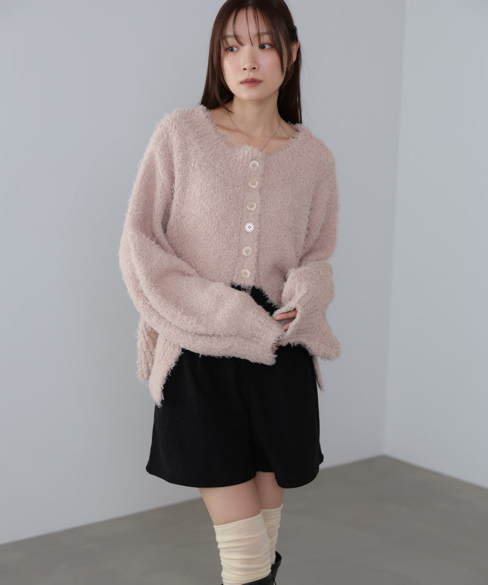 【S・Mサイズ展開】前後2WAYニットカーディガン+ニットキャミワンピース