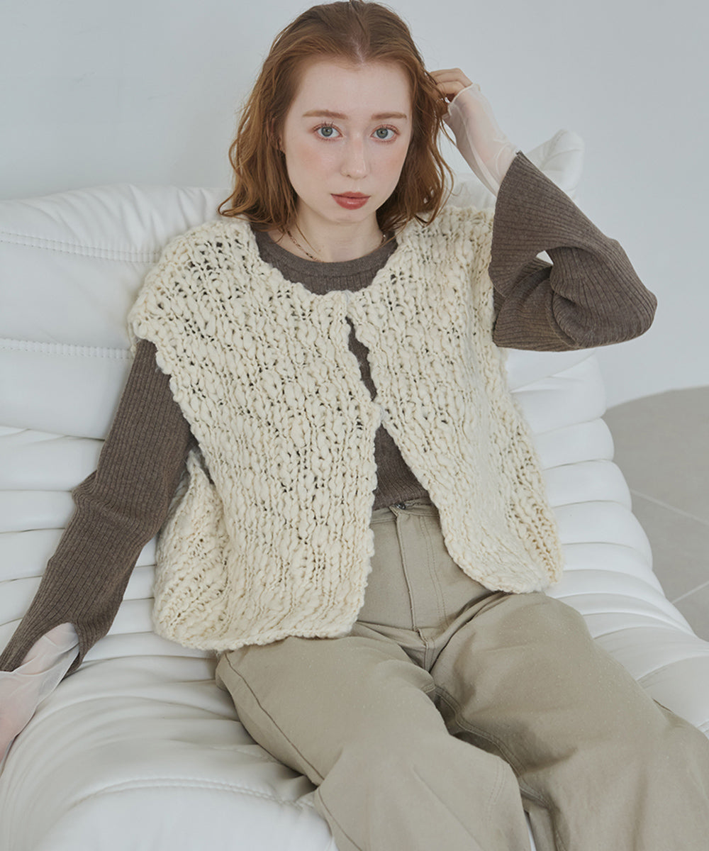 【中古】ワイズ Y's アシンメトリー ニット ベスト 2 グレー YO-K45-938 レディース ワイズ Y's アシンメトリー ニット ベスト 2 グレー YO-K45-938