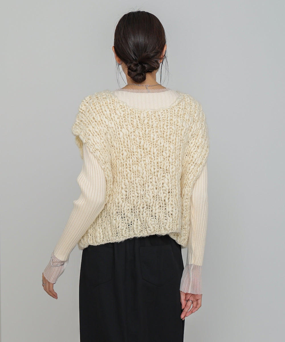 ハンドニットベスト