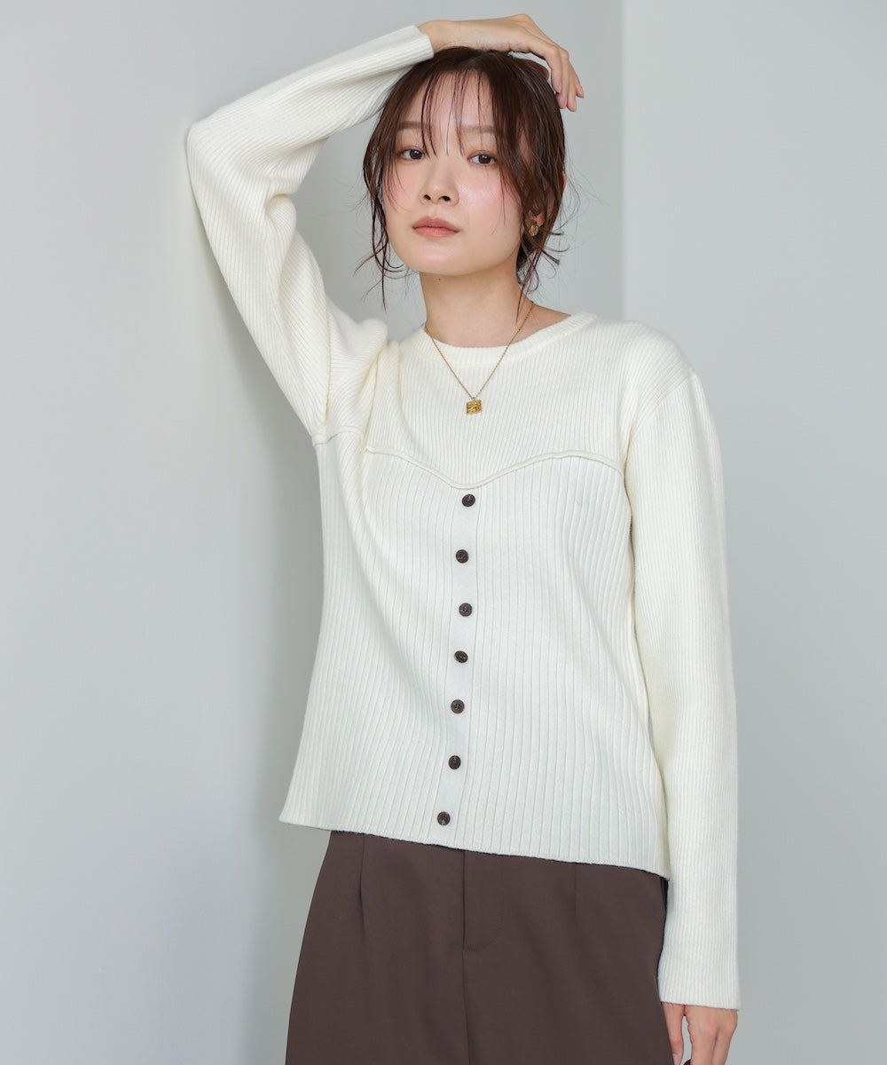 ビスチェライクニットトップス