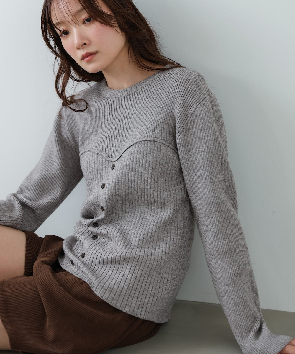 ビスチェライクニットトップス