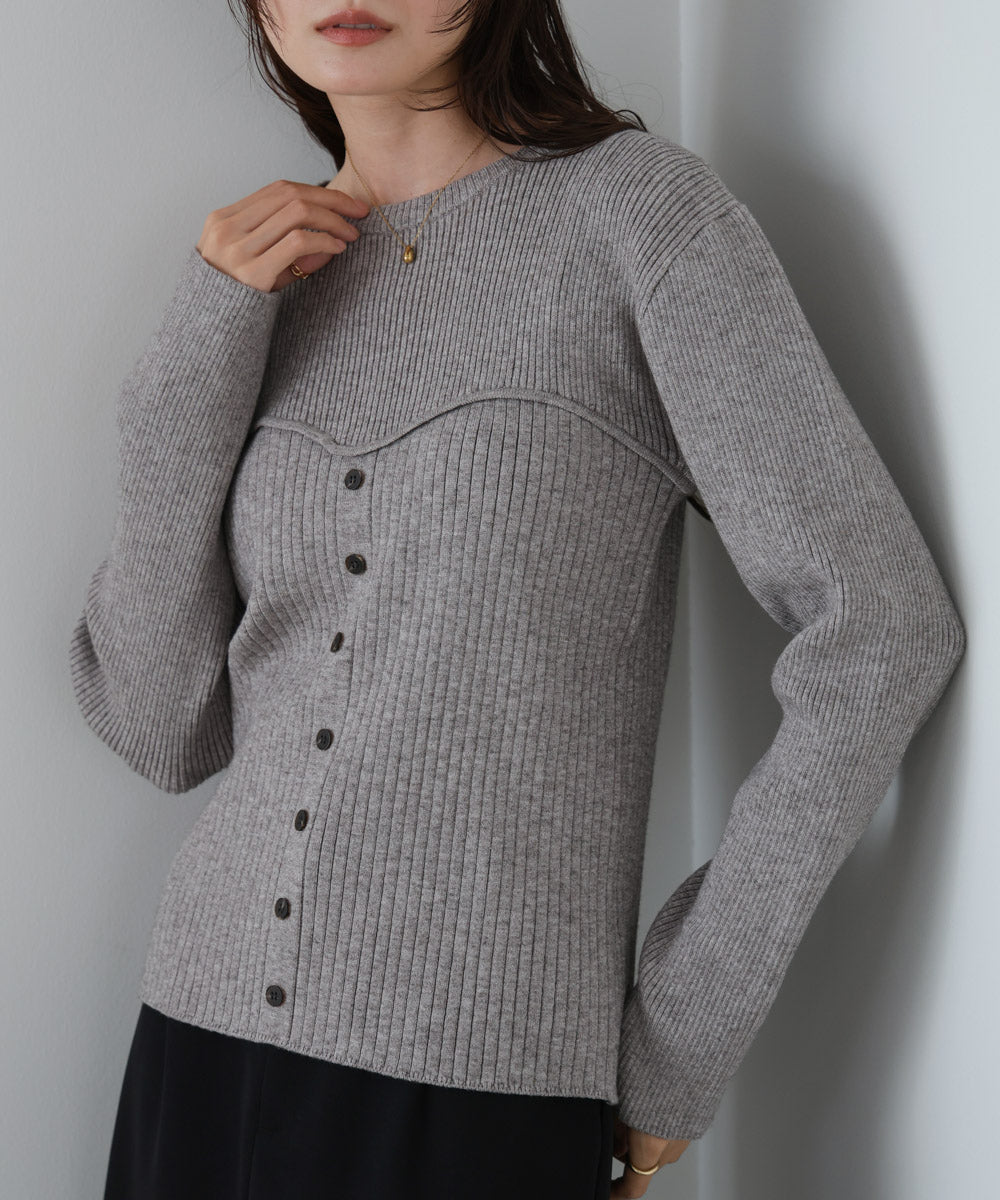 ビスチェライクニットトップス