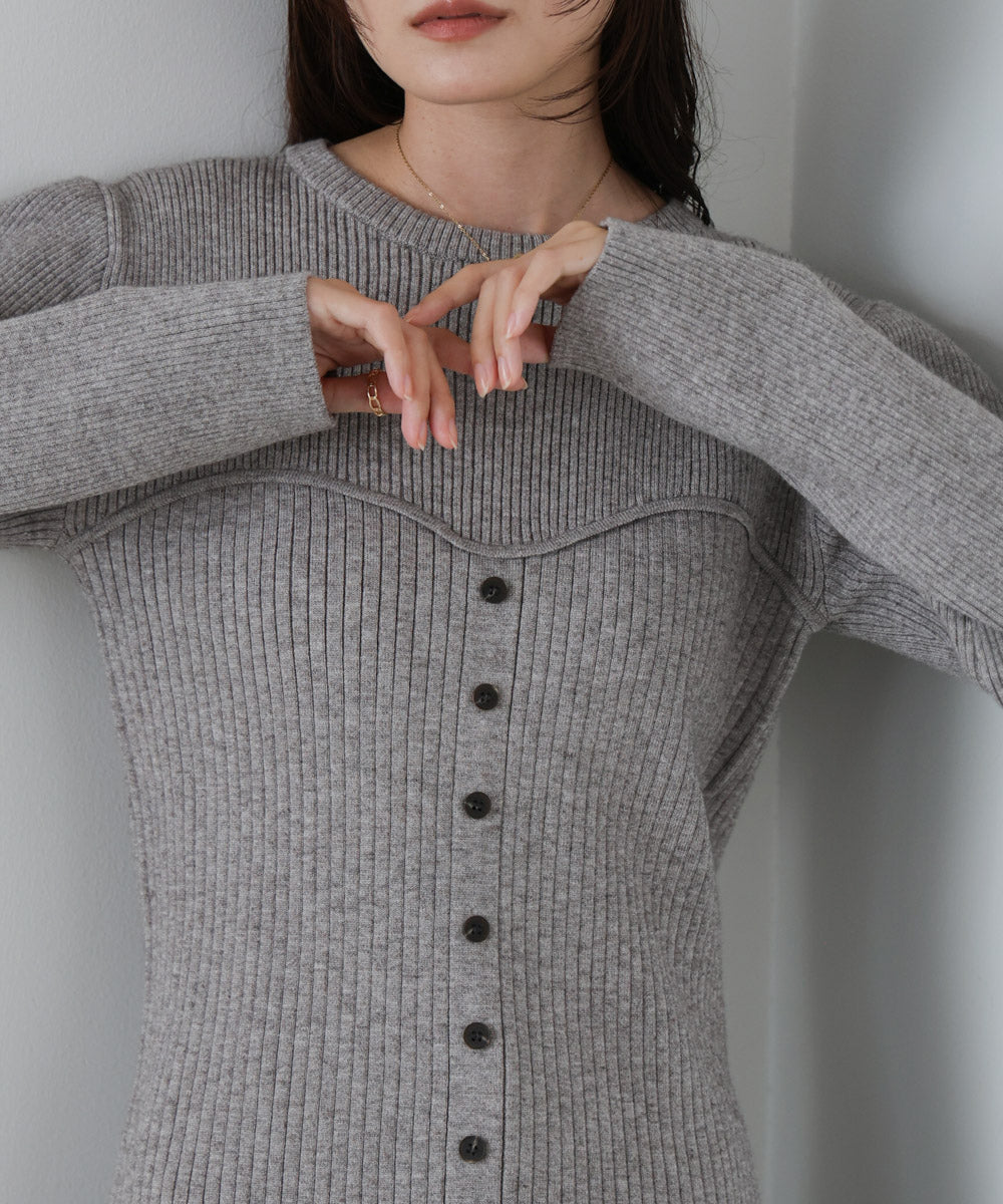 ビスチェライクニットトップス