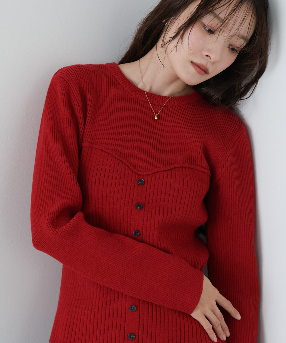 ビスチェライクニットトップス