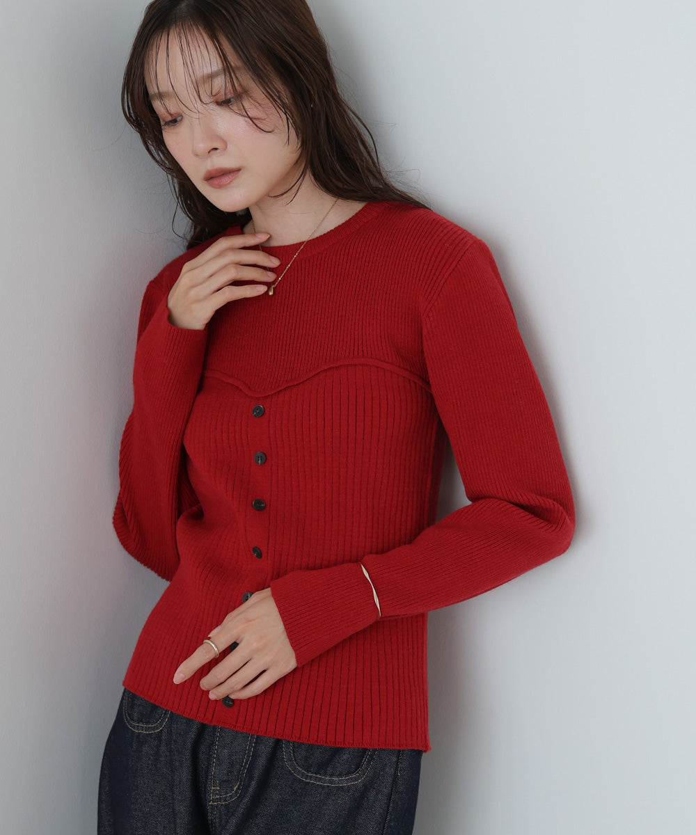 ビスチェライクニットトップス