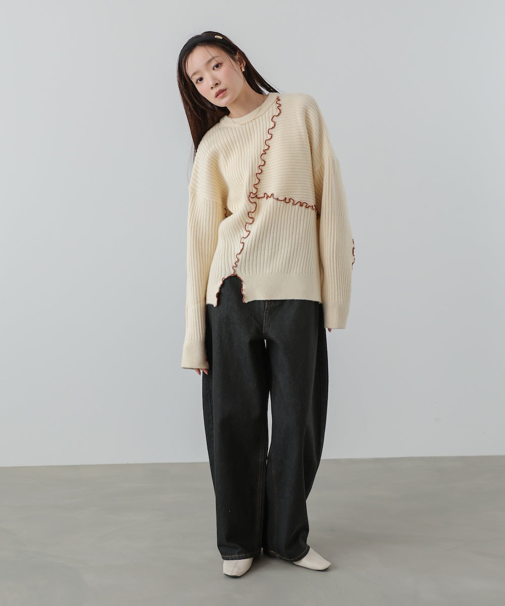 【セットアップ対応】ランダムメロウニットトップス