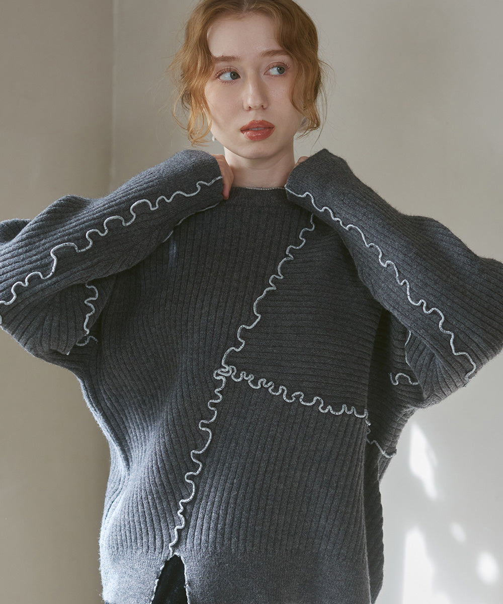 【セットアップ対応】ランダムメロウニットトップス