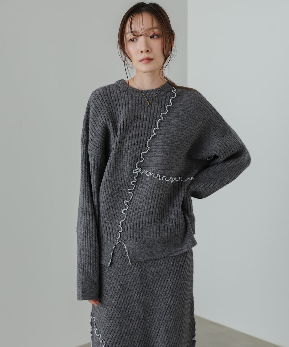 【セットアップ対応】ランダムメロウニットトップス