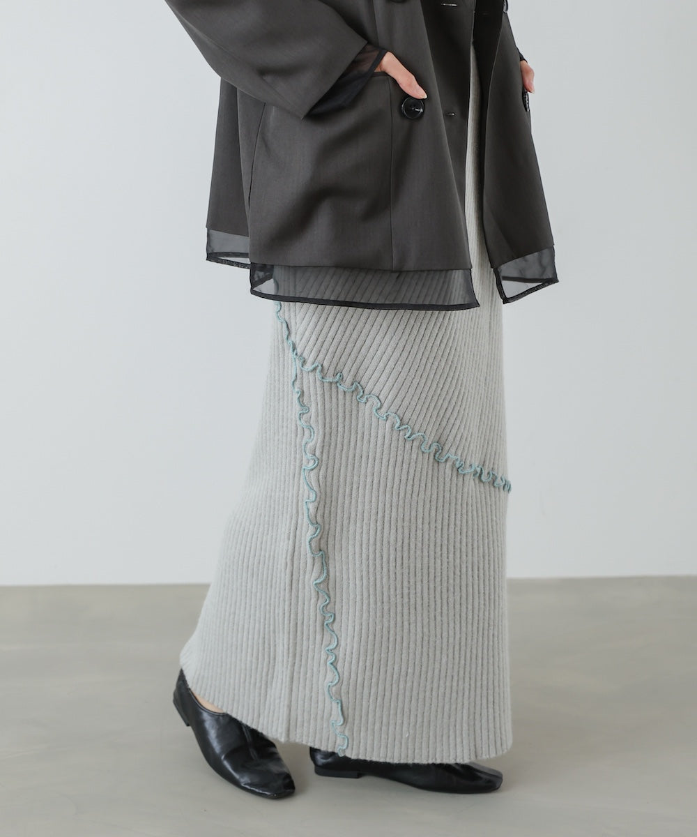 【セットアップ対応】ランダムメロウニットスカート