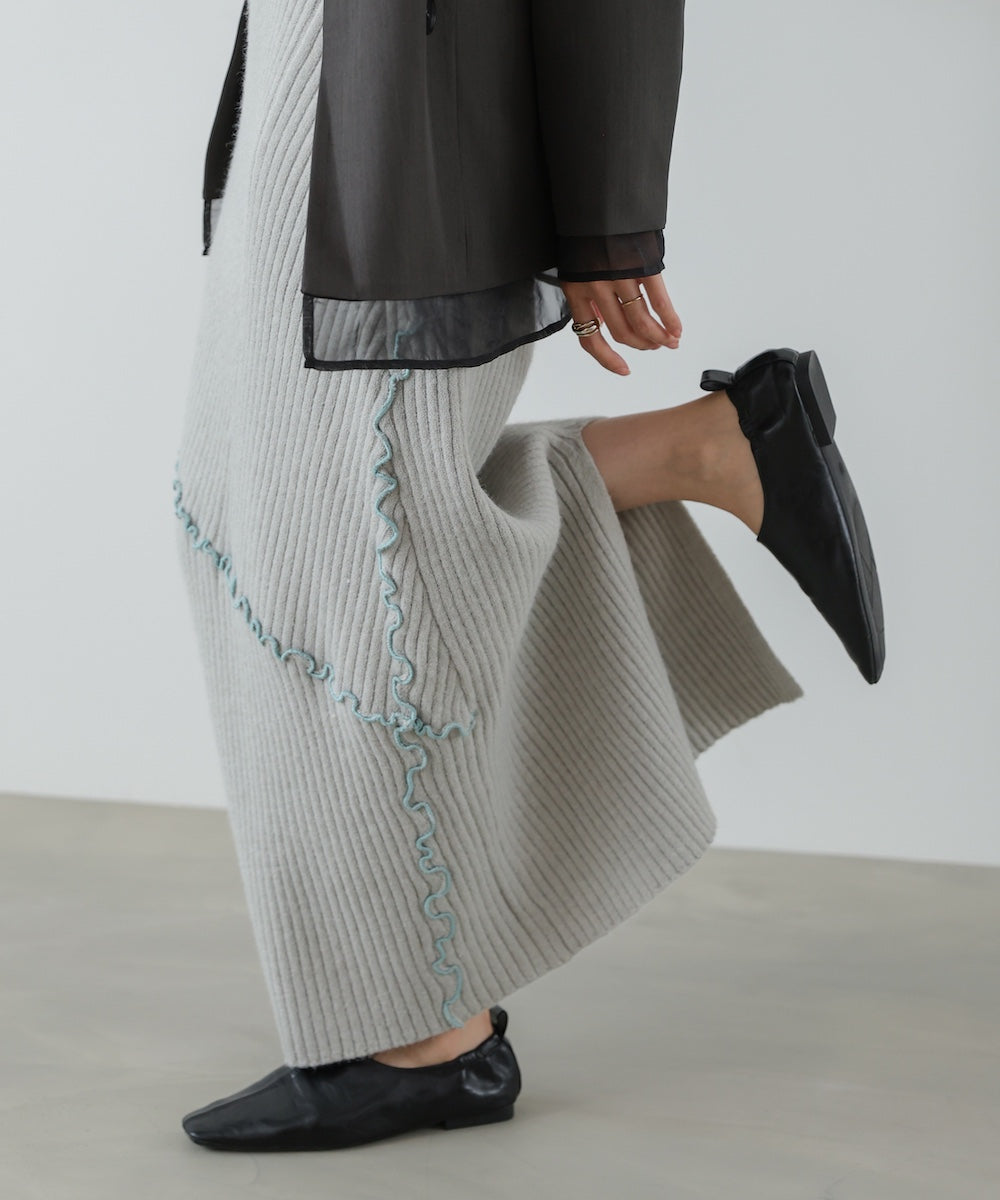 【セットアップ対応】ランダムメロウニットスカート