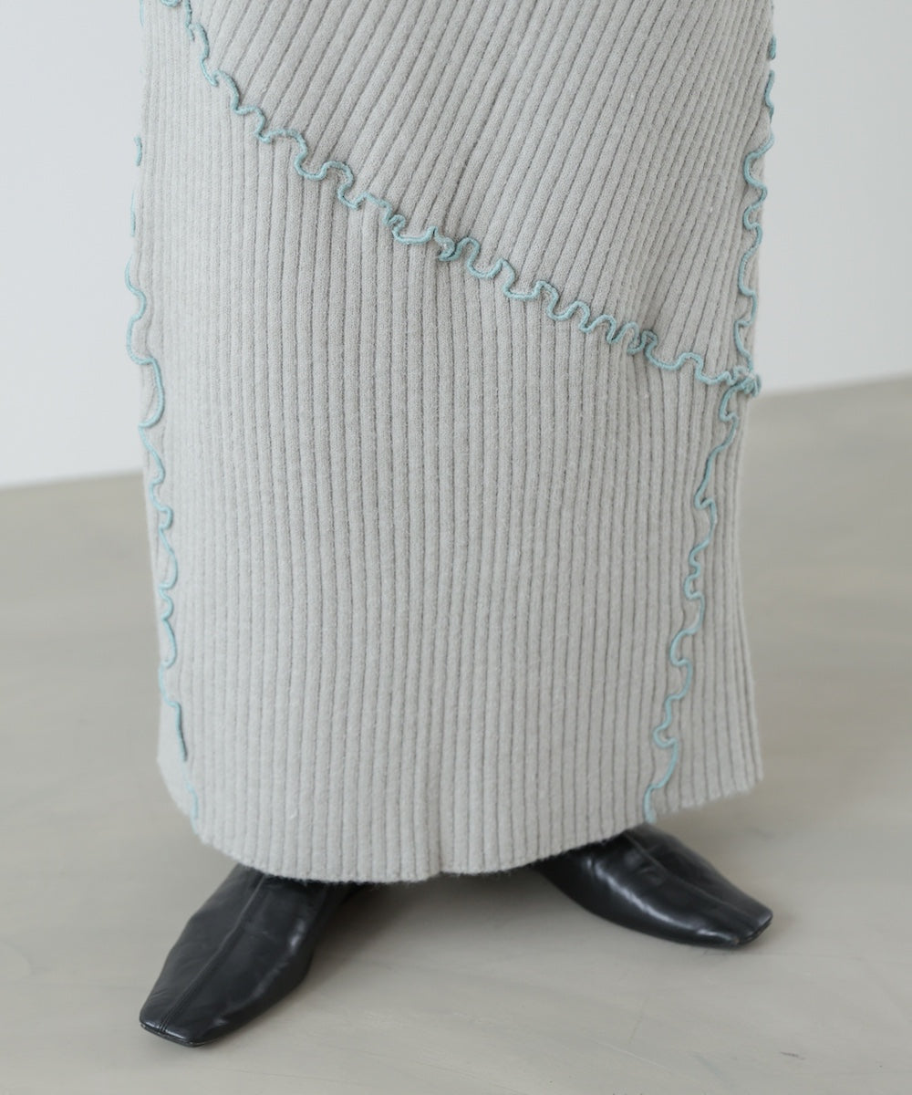 【セットアップ対応】ランダムメロウニットスカート