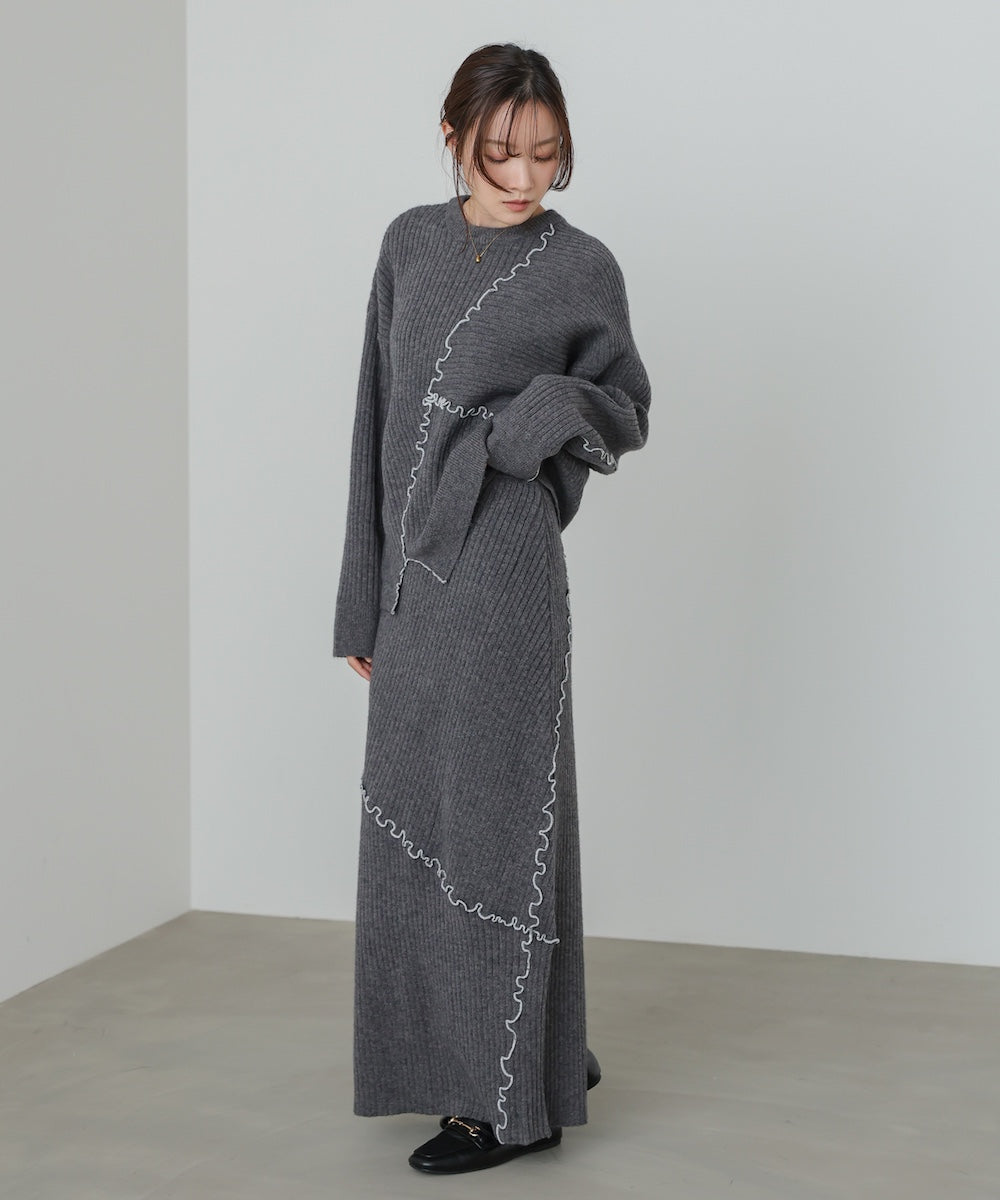 【セットアップ対応】ランダムメロウニットスカート