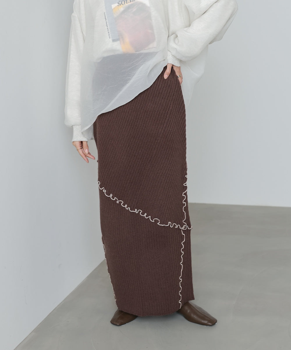 【セットアップ対応】ランダムメロウニットスカート