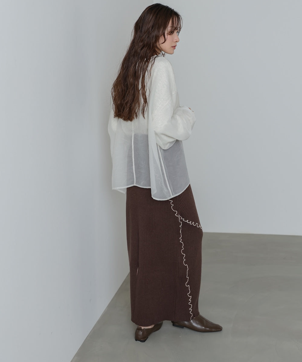 【セットアップ対応】ランダムメロウニットスカート