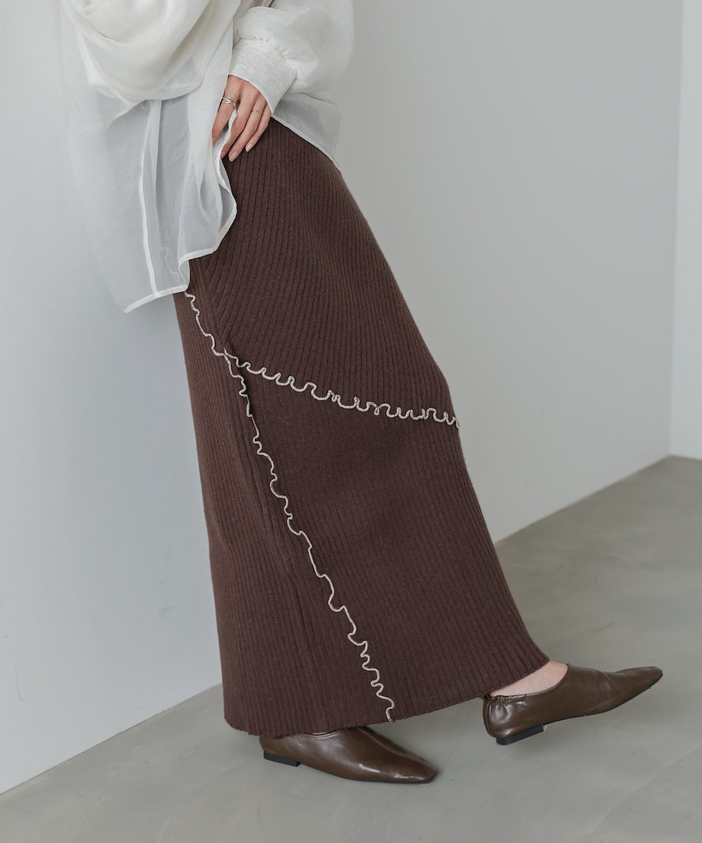 【セットアップ対応】ランダムメロウニットスカート