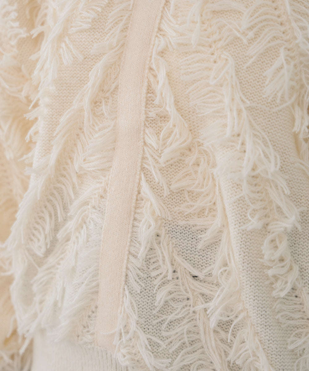 前後2WAYシャギーニットトップス