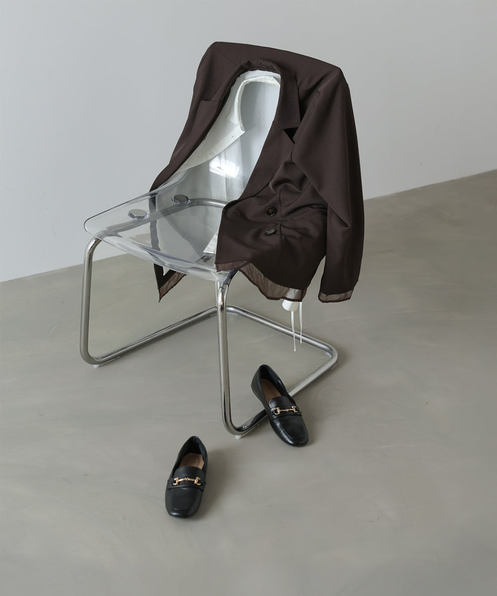 シアー切替ダブルテーラードジャケット