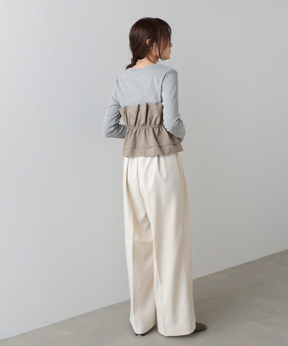 ツータックワイドパンツ