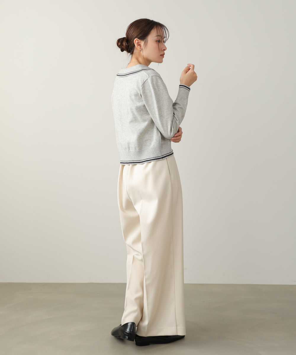 ツータックワイドパンツ