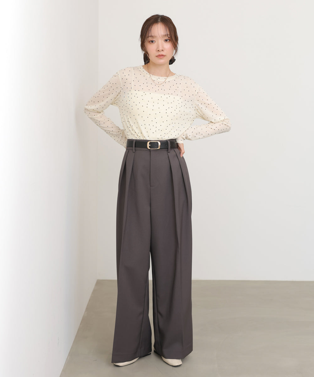 ツータックワイドパンツ