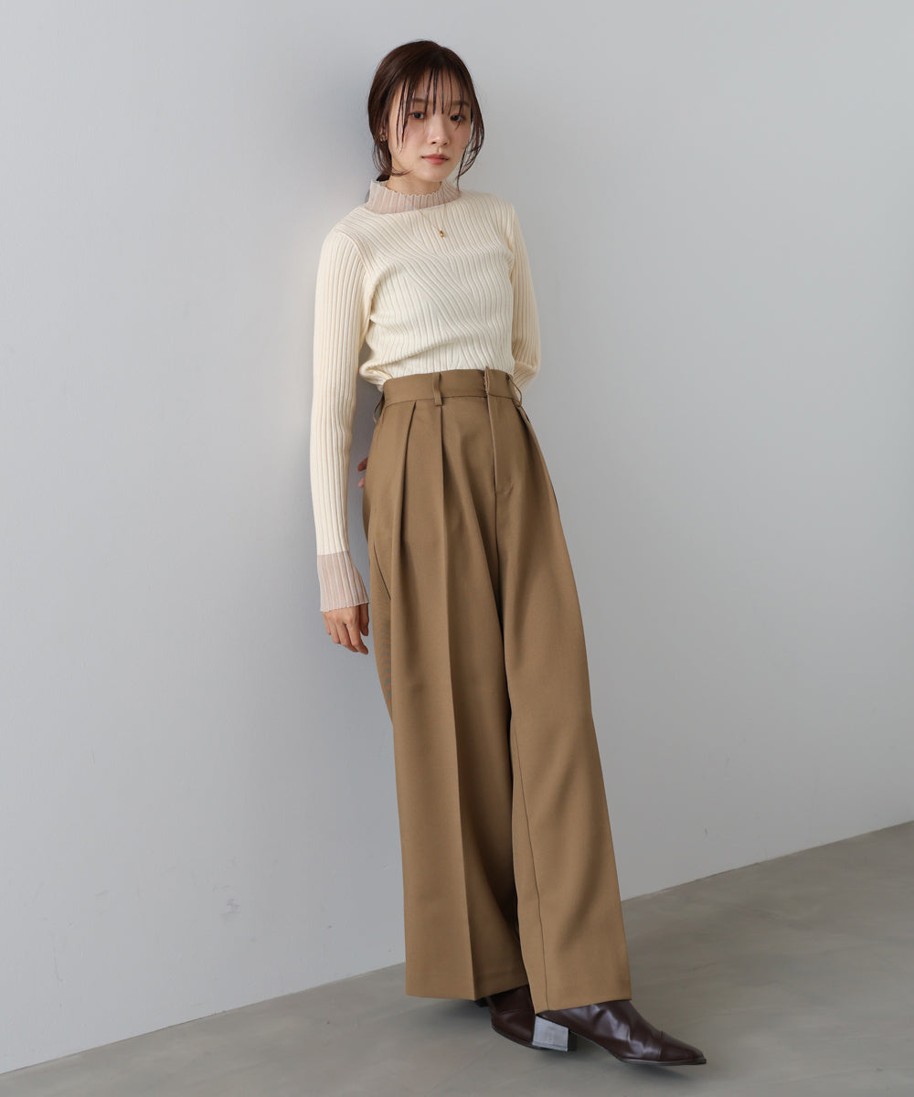 ツータックワイドパンツ