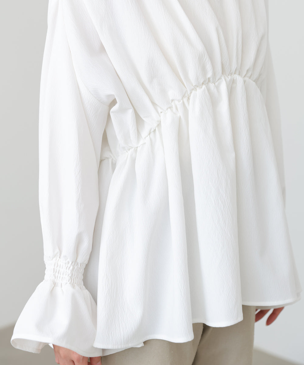 キャンディースリーブギャザーブラウス