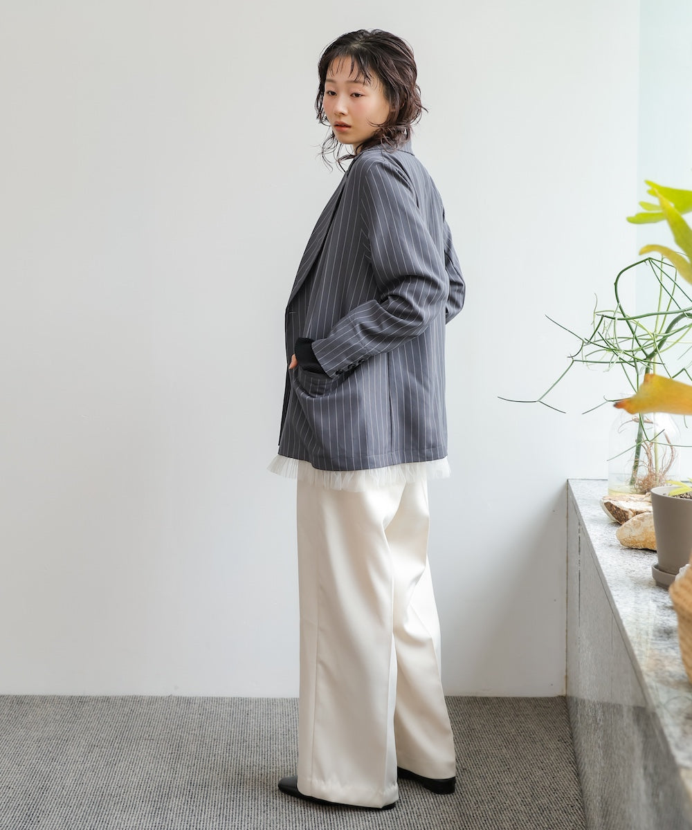 【スリーピース対応】裾フリルダブルジャケット【入卒にもおすすめ】