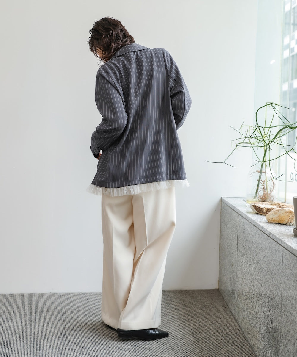 【スリーピース対応】裾フリルダブルジャケット【入卒にもおすすめ】