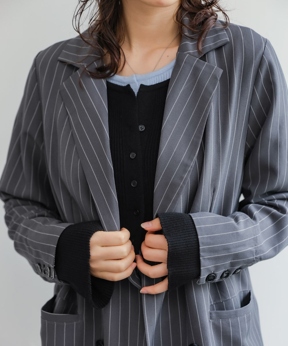 【スリーピース対応】裾フリルダブルジャケット【入卒にもおすすめ】