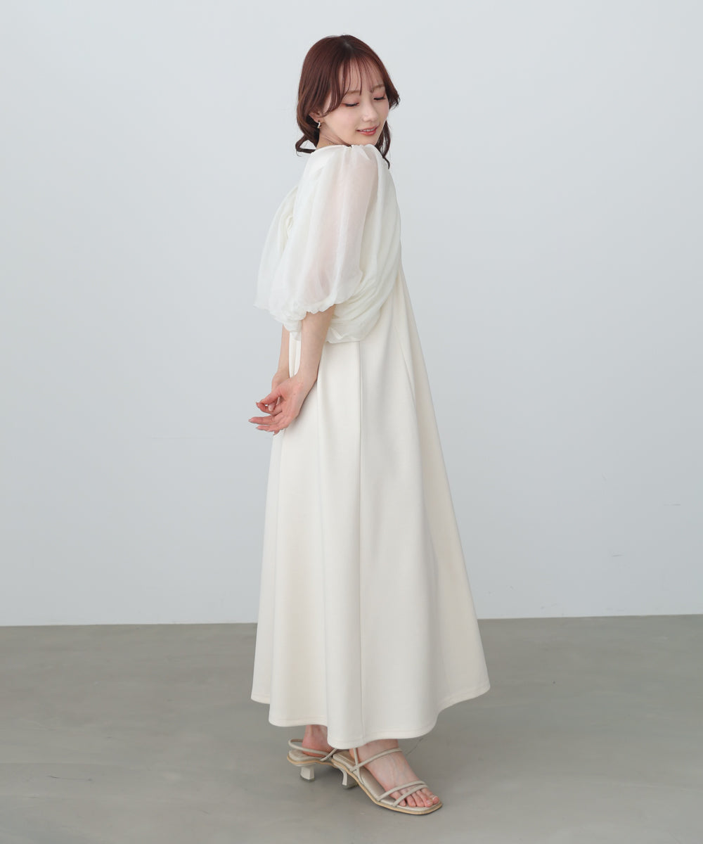 【選べるサイズ展開】袖ボリュームポンチワンピース