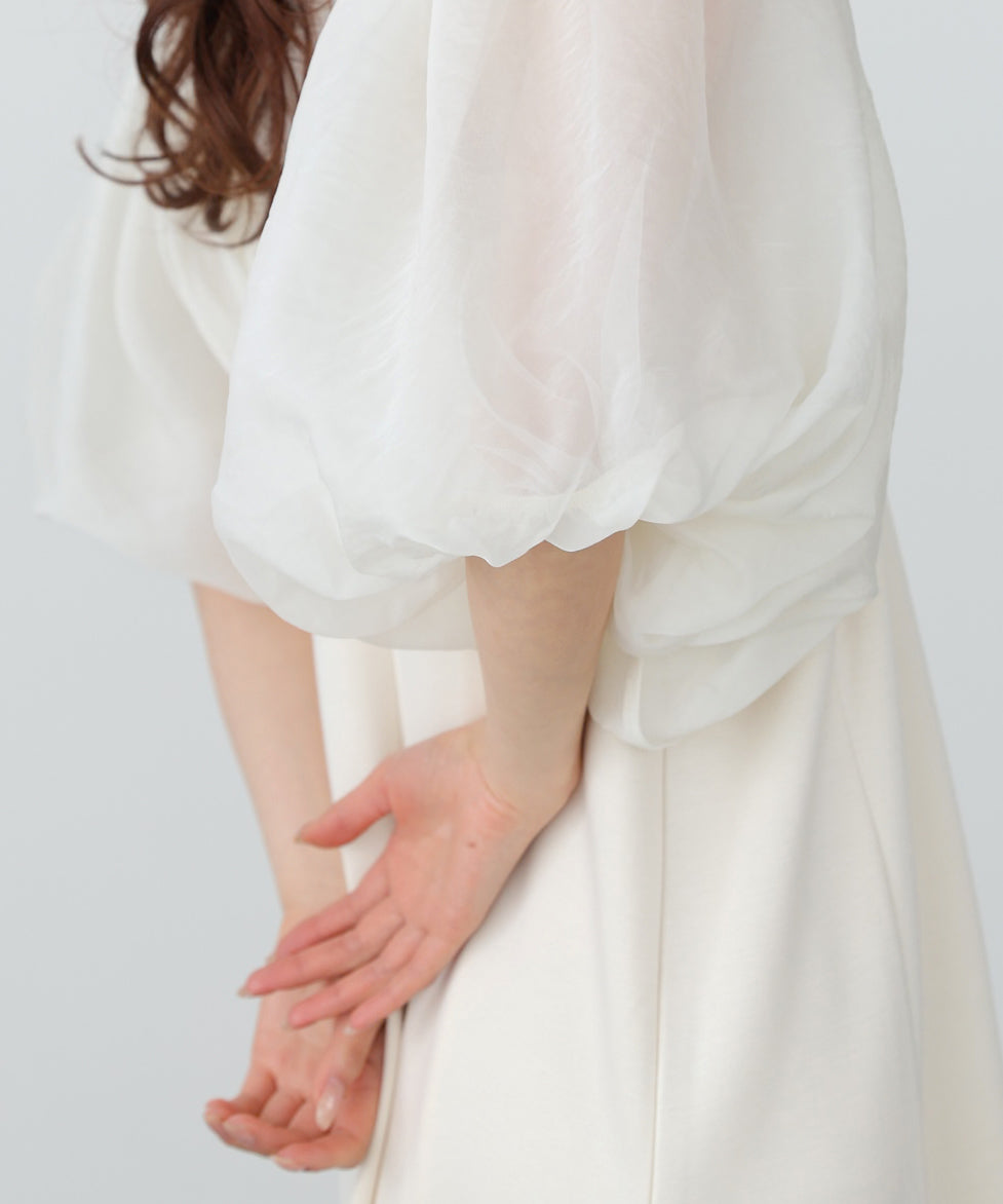 【選べるサイズ展開】袖ボリュームポンチワンピース