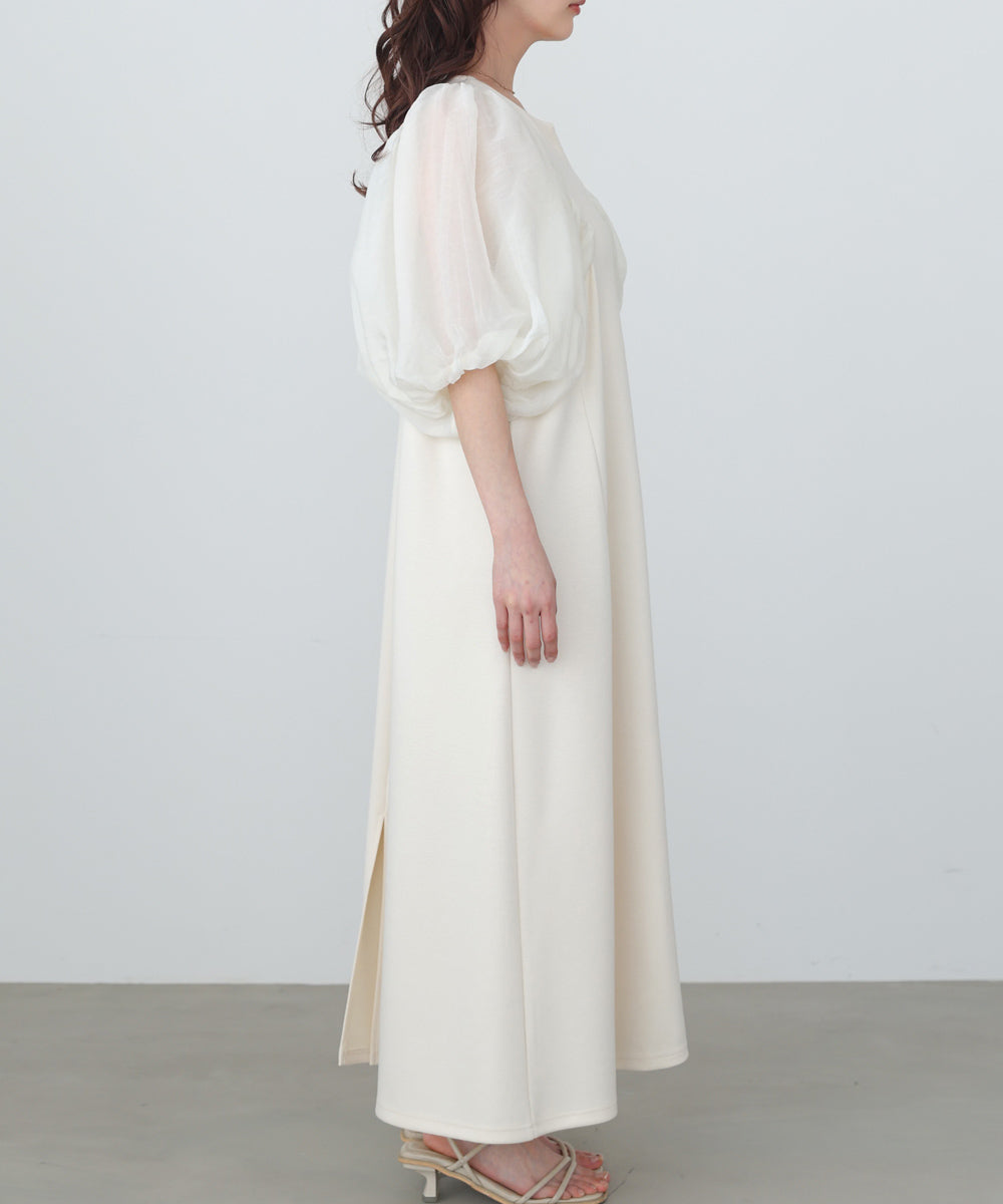【選べるサイズ展開】袖ボリュームポンチワンピース