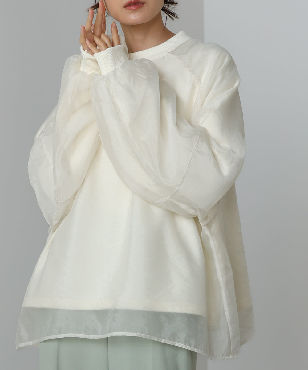 シアーレイヤード裏毛スウェット