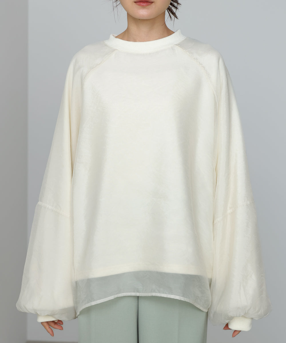 シアーレイヤード裏毛スウェット