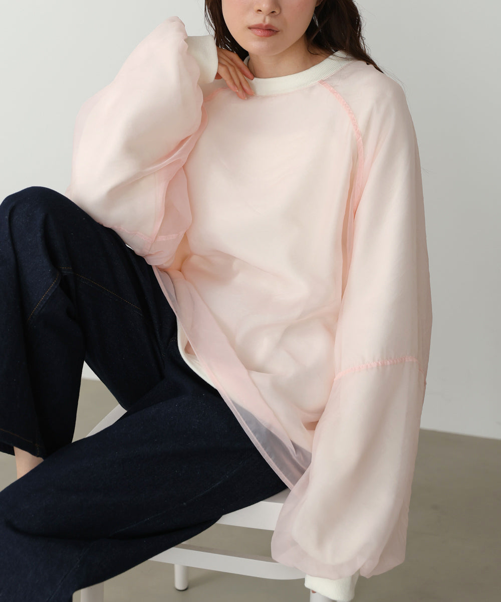 シアーレイヤード裏毛スウェット