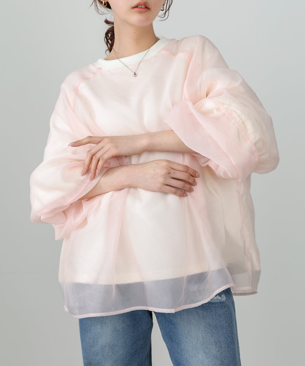 【2026SS】シアーレイヤード裏毛スウェット